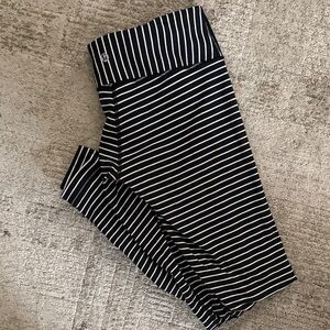 Lululemon Striped Black and White Leggings